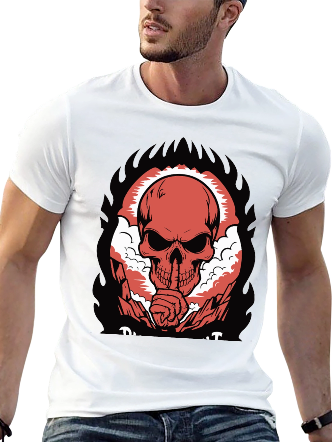 Skull Graphic T-Shirt - Dark Humor Tee