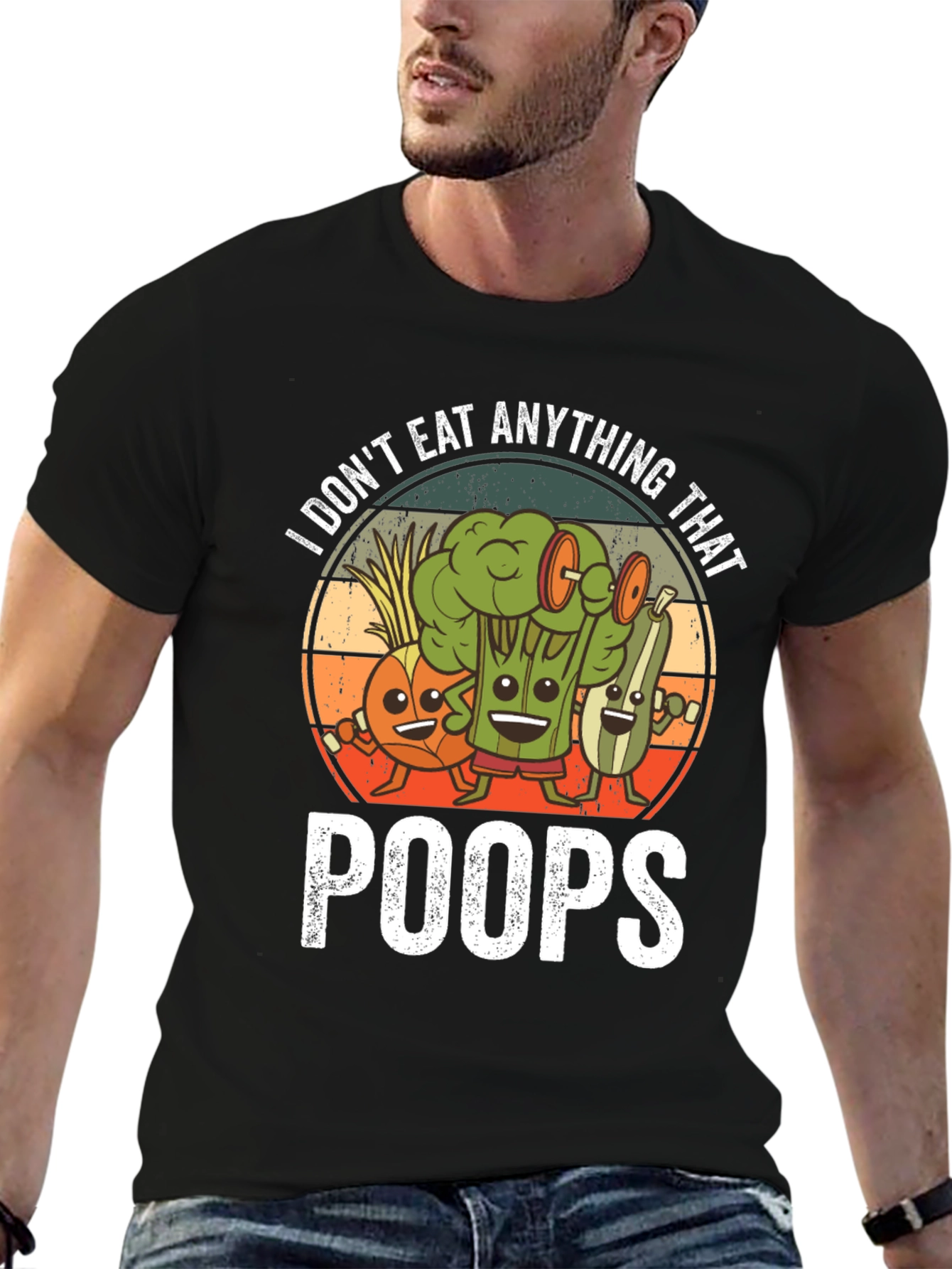 Vegan Graphic T-Shirt: I Dont Eat Anything That Poops