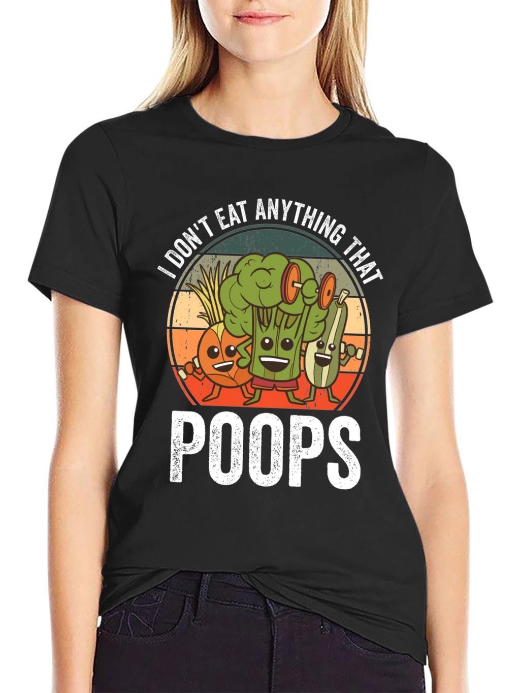 Vegan Graphic T-Shirt: I Dont Eat Anything That Poops