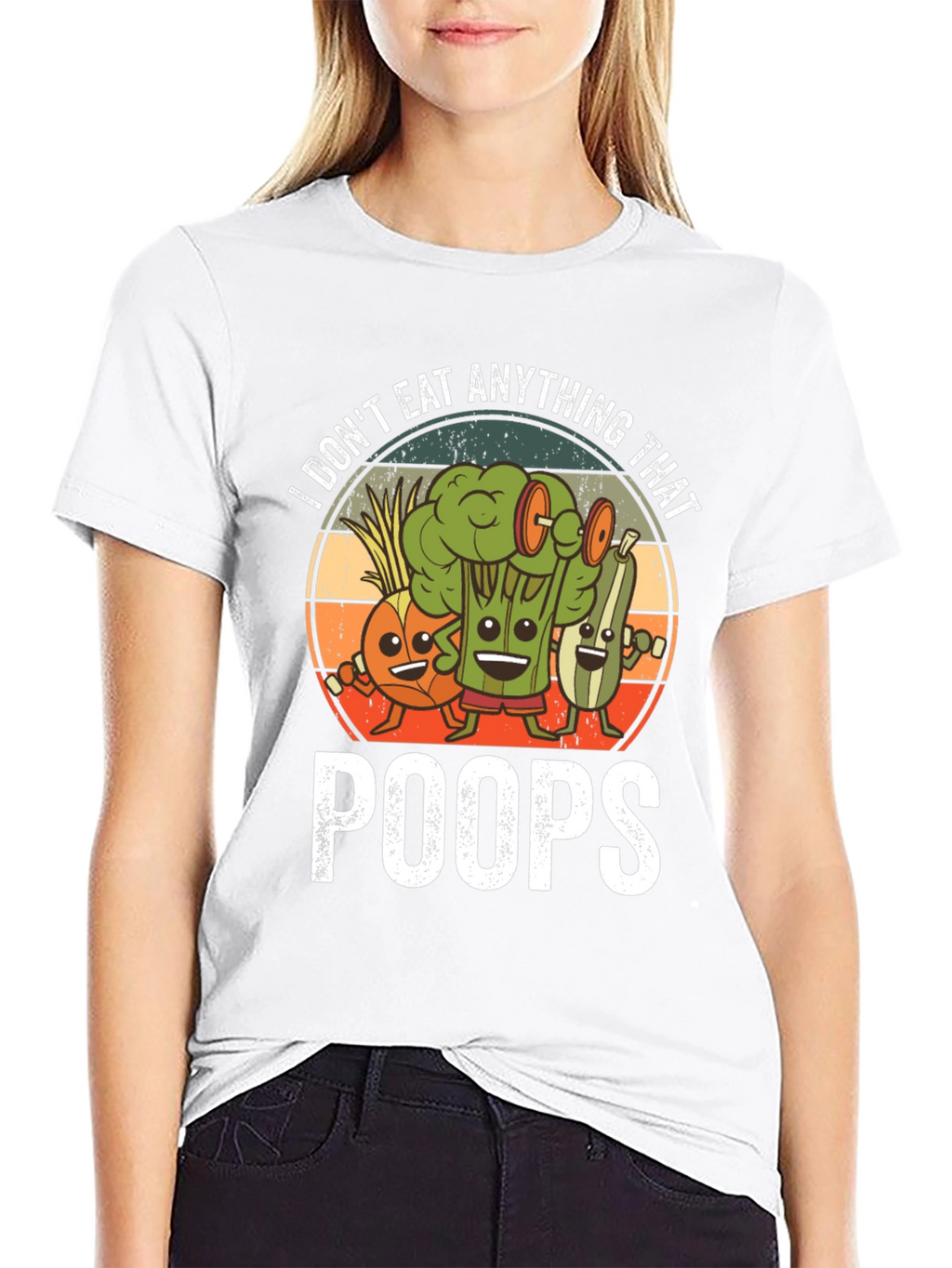 Vegan Graphic T-Shirt: I Dont Eat Anything That Poops