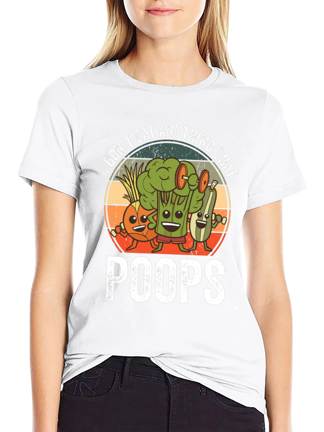 Vegan Graphic T-Shirt: I Dont Eat Anything That Poops