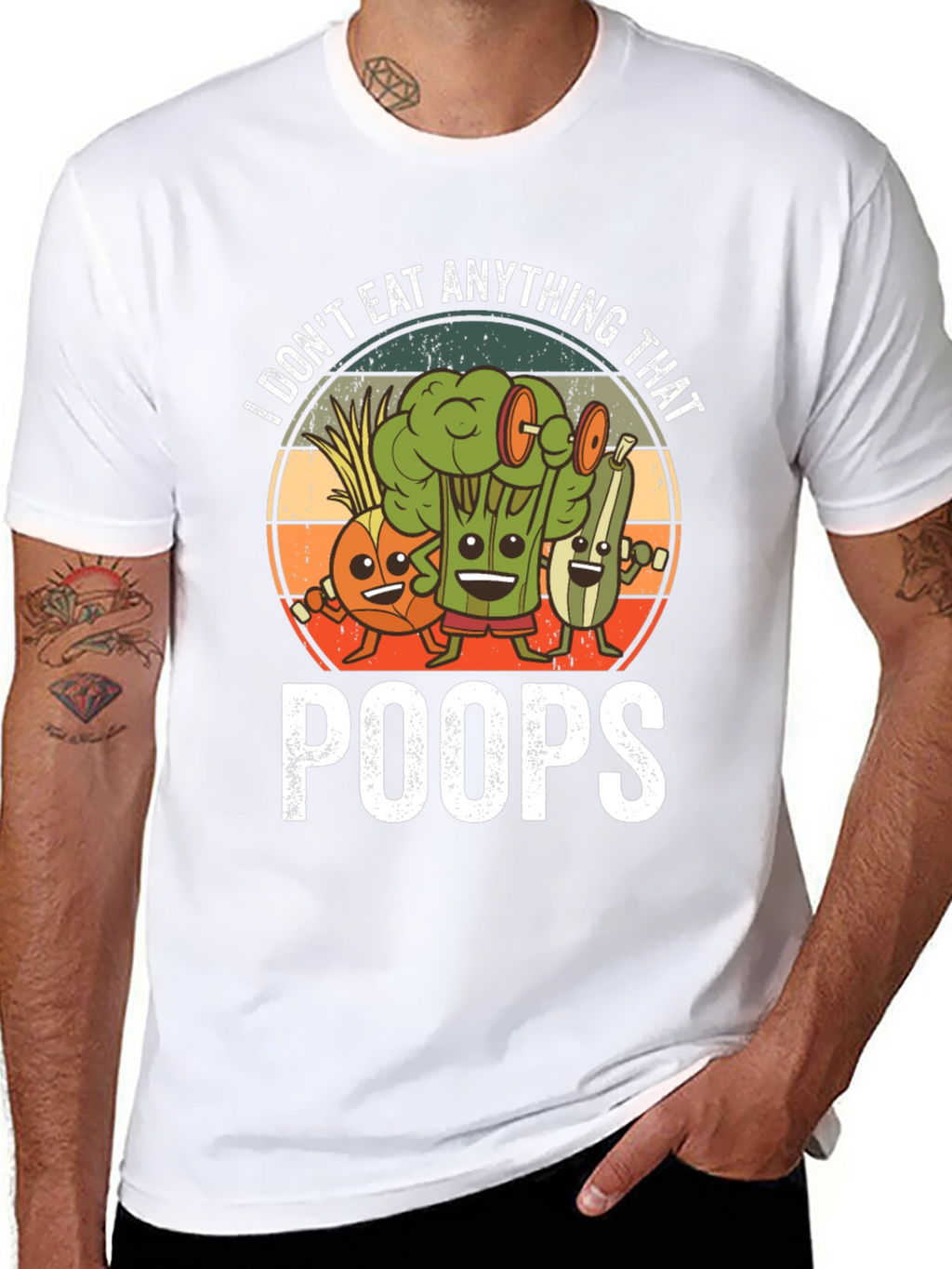 Vegan Graphic T-Shirt: I Dont Eat Anything That Poops