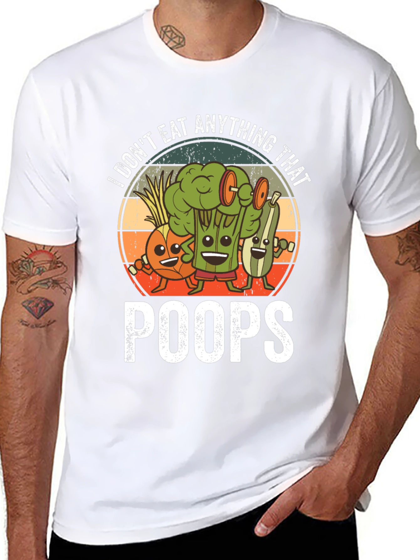 Vegan Graphic T-Shirt: I Dont Eat Anything That Poops