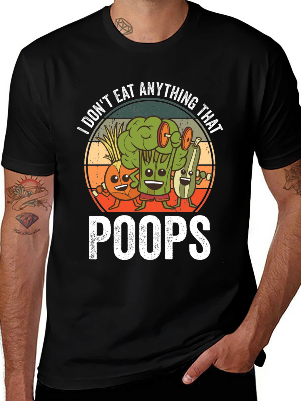 Vegan Graphic T-Shirt: I Dont Eat Anything That Poops