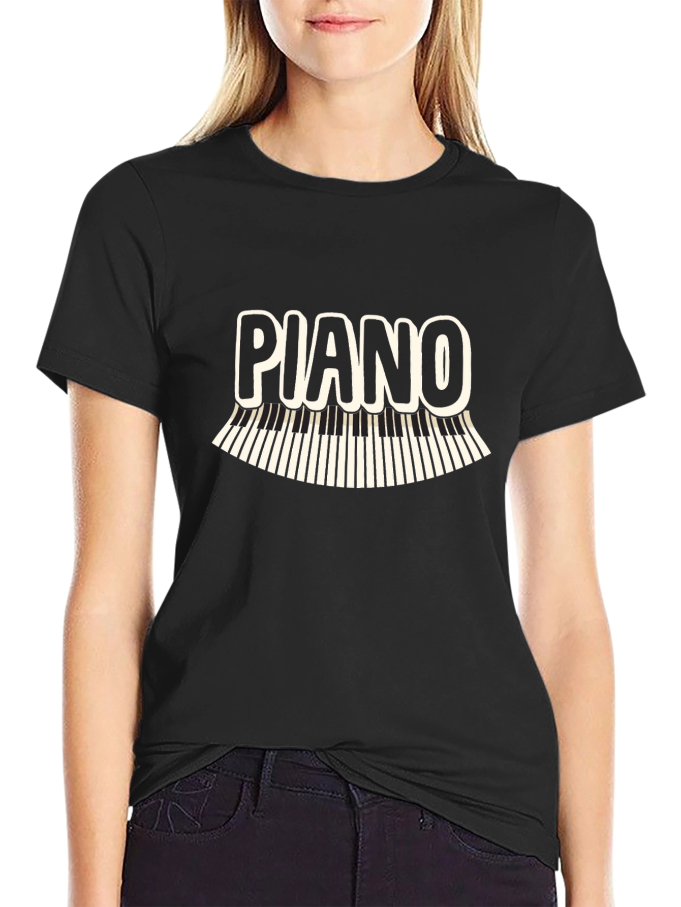 Piano Keys Graphic T-Shirt