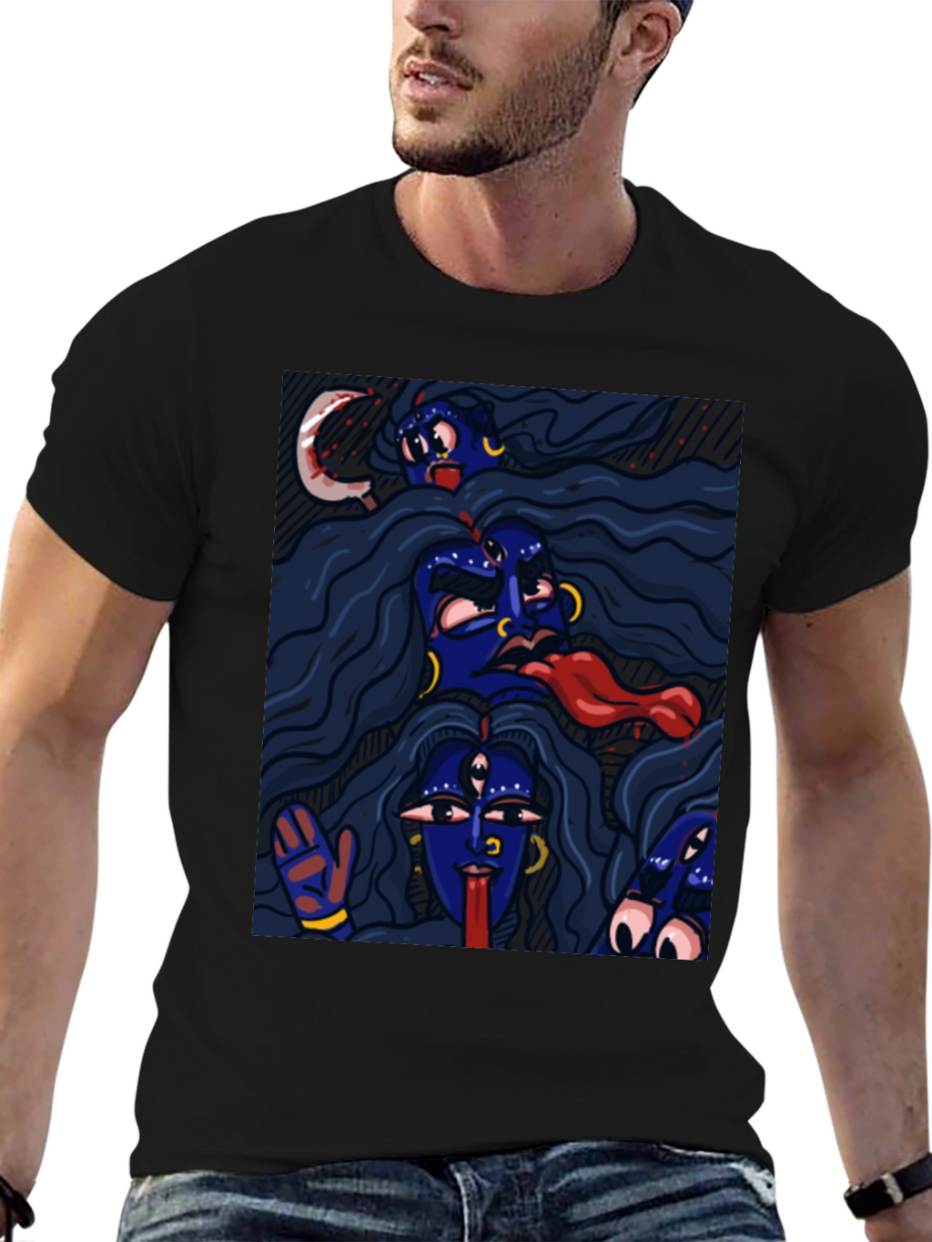 Kali Ma Graphic Tee - Unisex Black T-Shirt