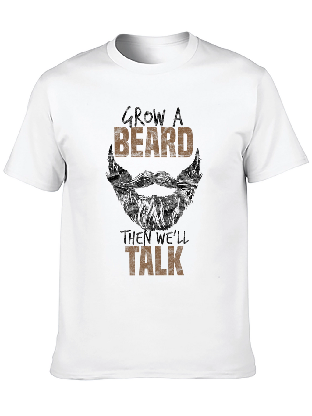 Grow a Beard Mens Black Graphic Tee