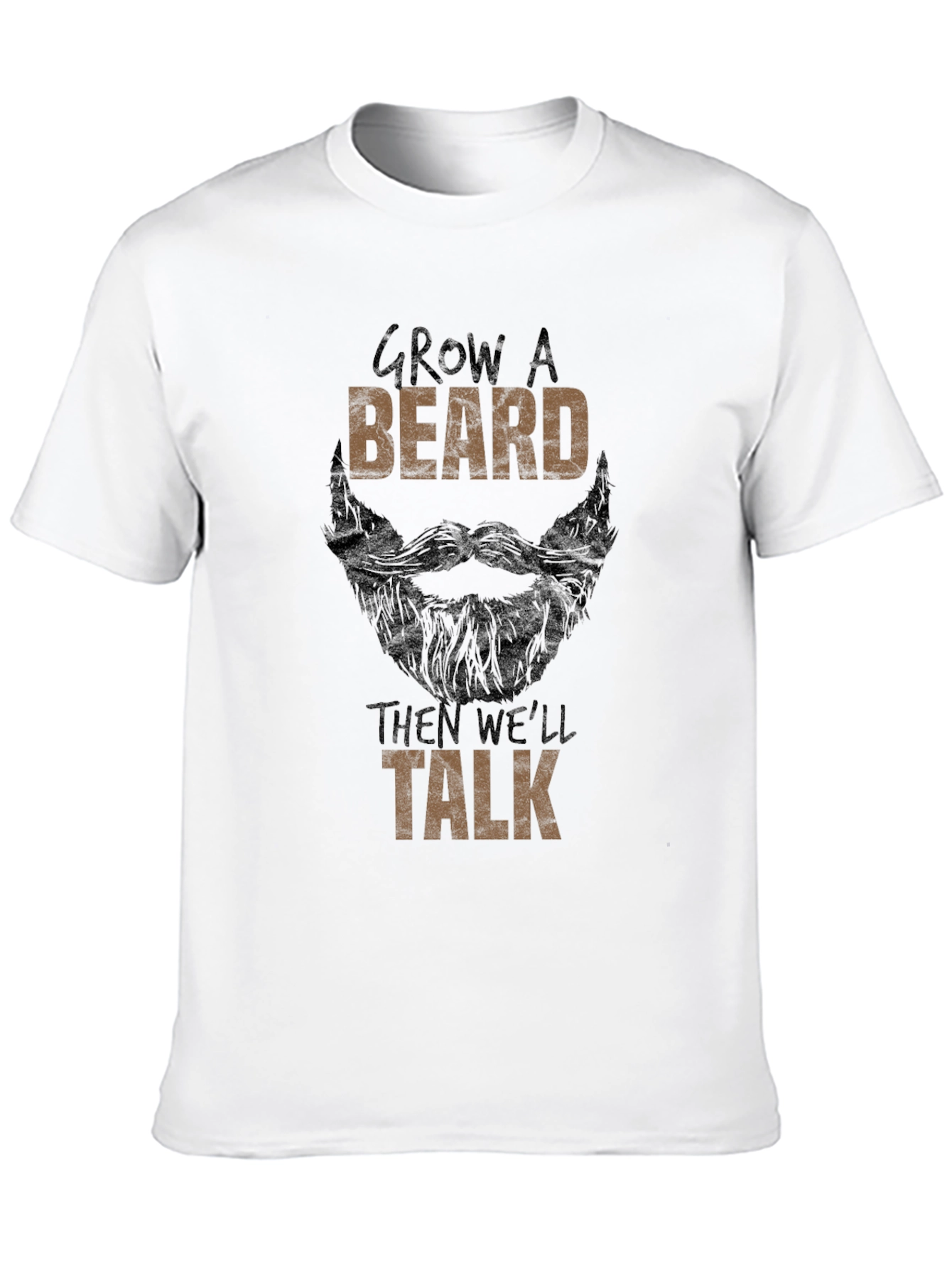 Grow a Beard Mens Black Graphic Tee