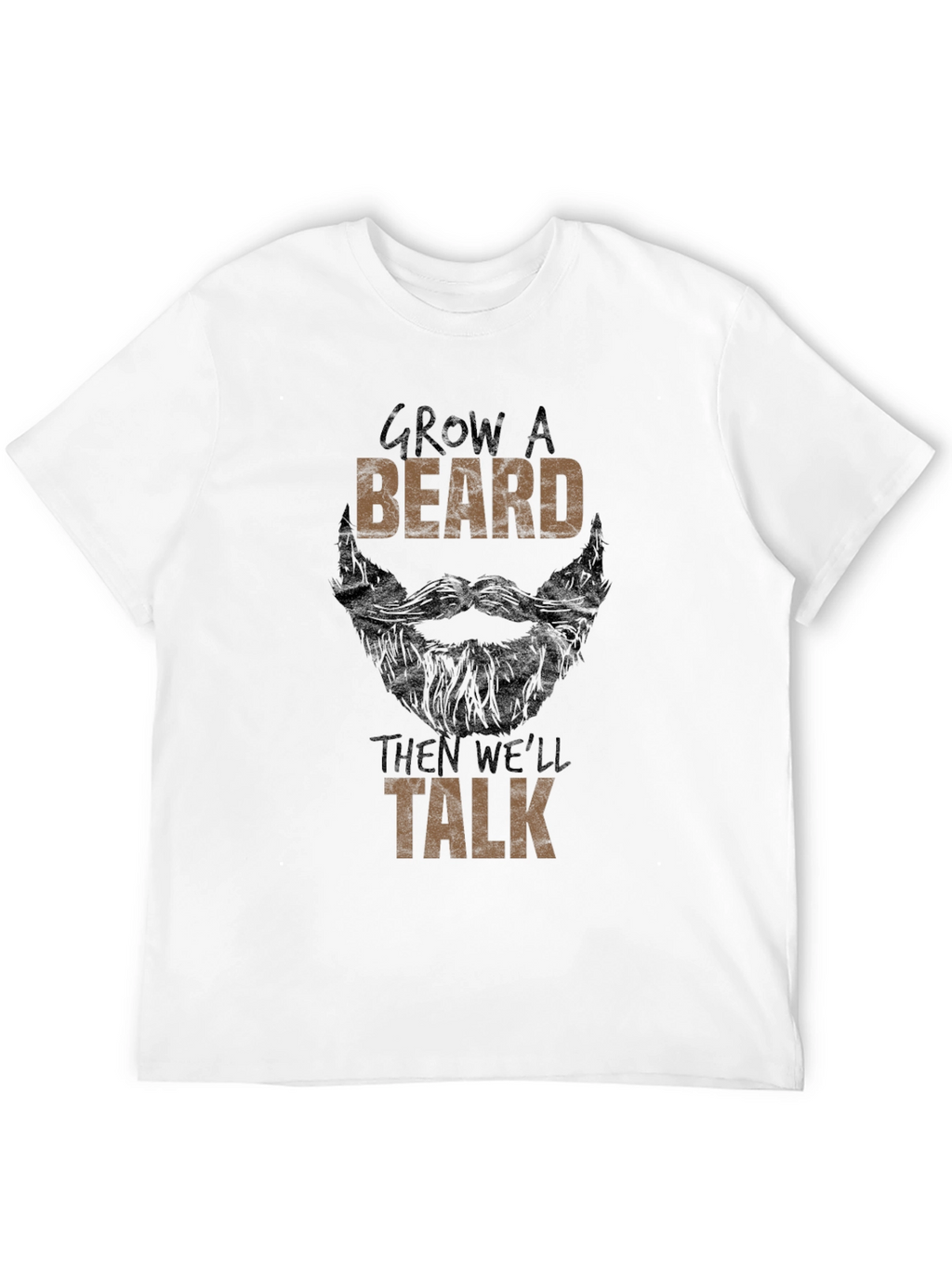 Grow a Beard Mens Black Graphic Tee