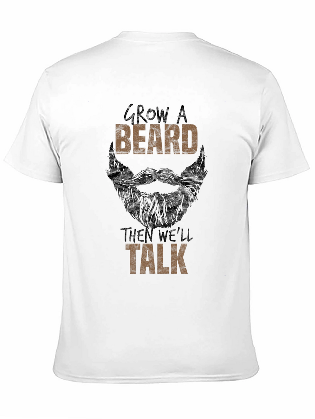 Grow a Beard Mens Black Graphic Tee