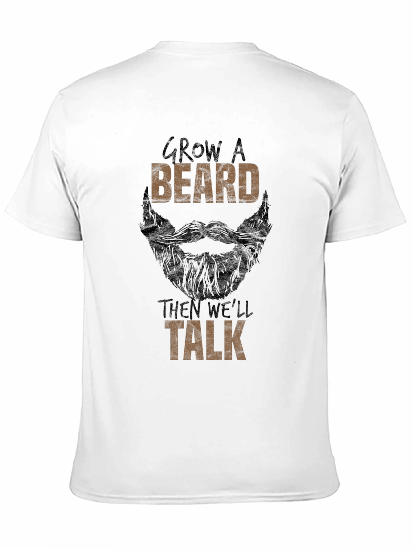 Grow a Beard Mens Black Graphic Tee