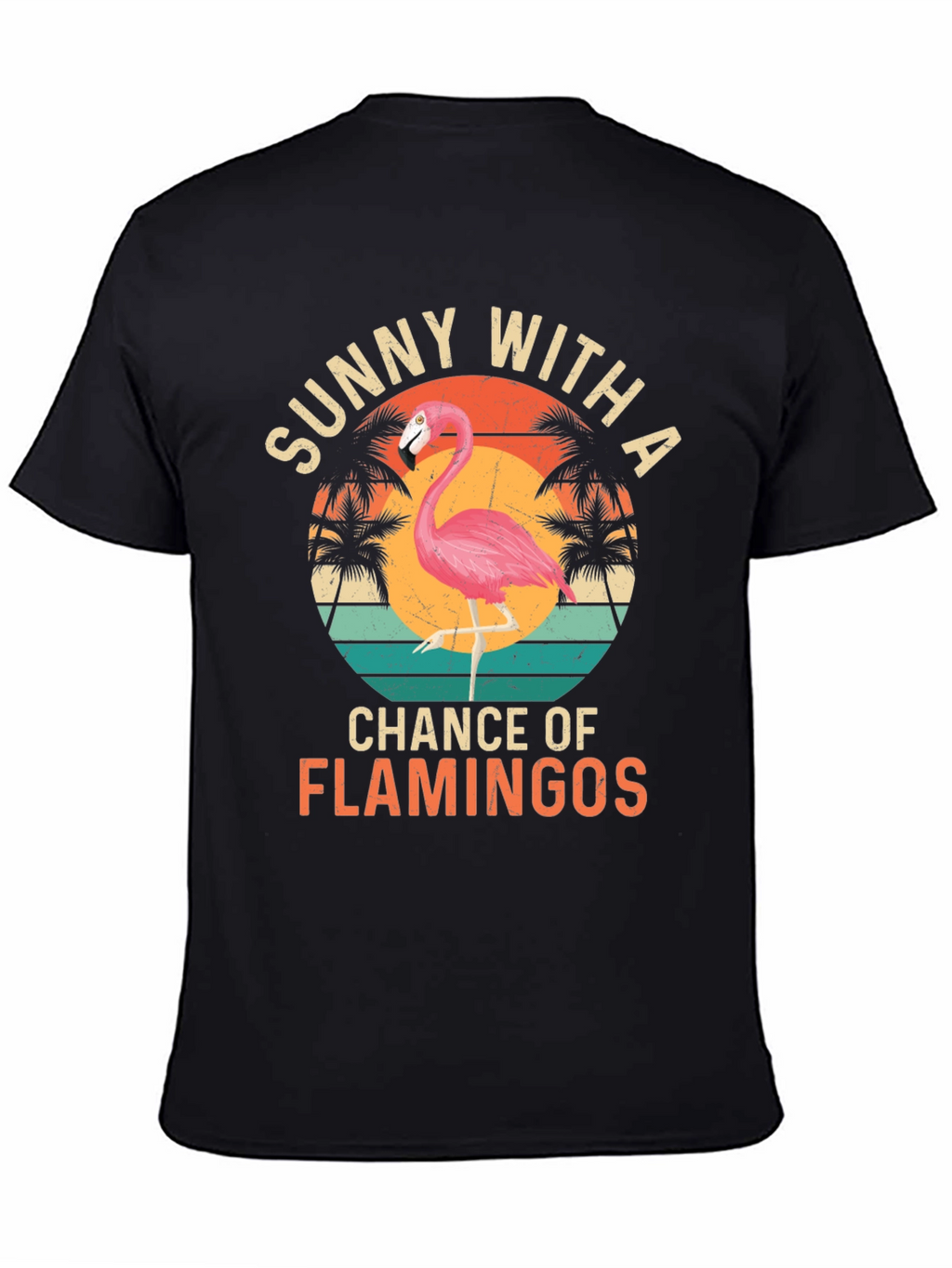 Sunny With A Chance of Flamingos Graphic T-Shirt