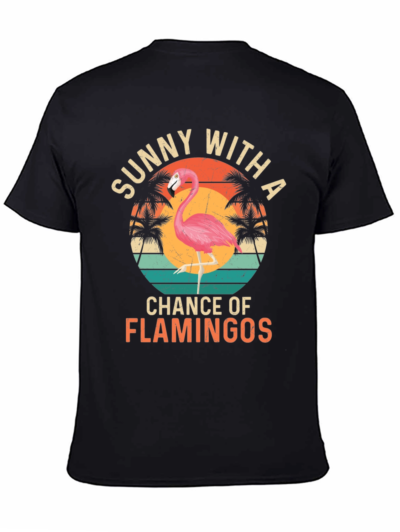 Sunny With A Chance of Flamingos Graphic T-Shirt