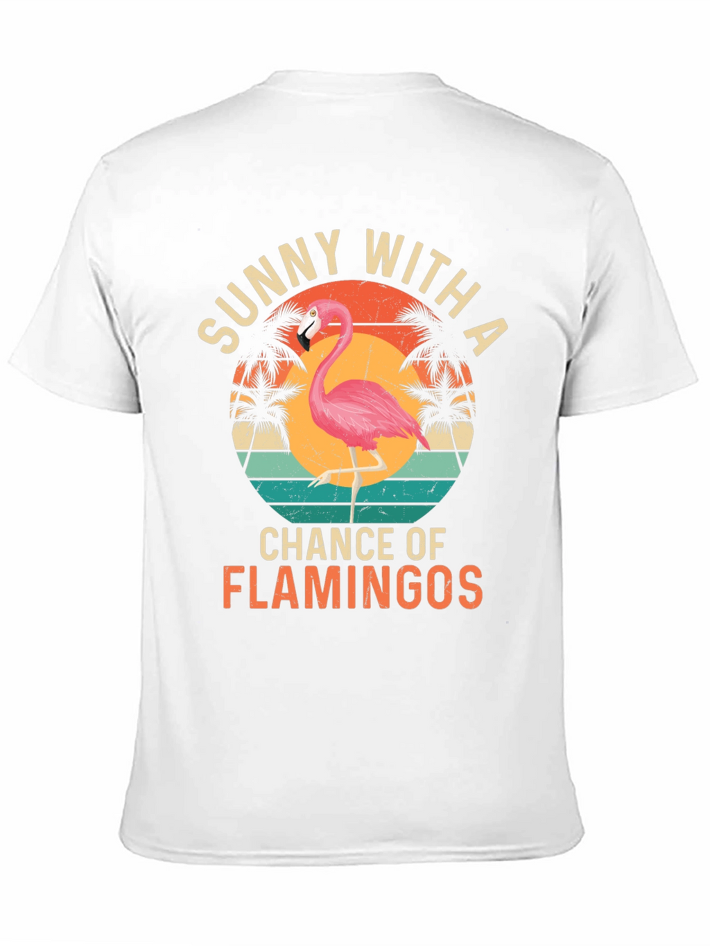 Sunny With A Chance of Flamingos Graphic T-Shirt