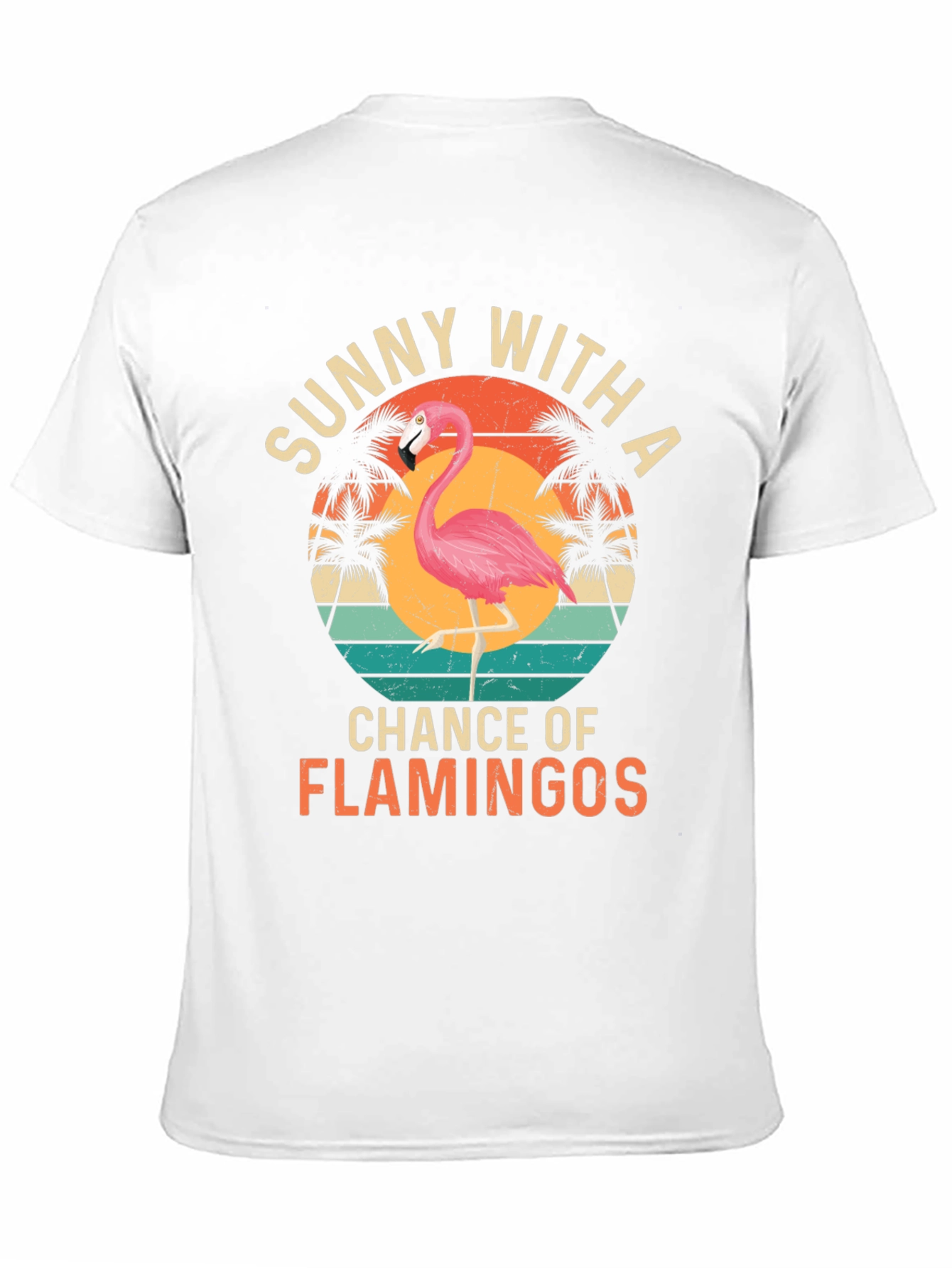Sunny With A Chance of Flamingos Graphic T-Shirt