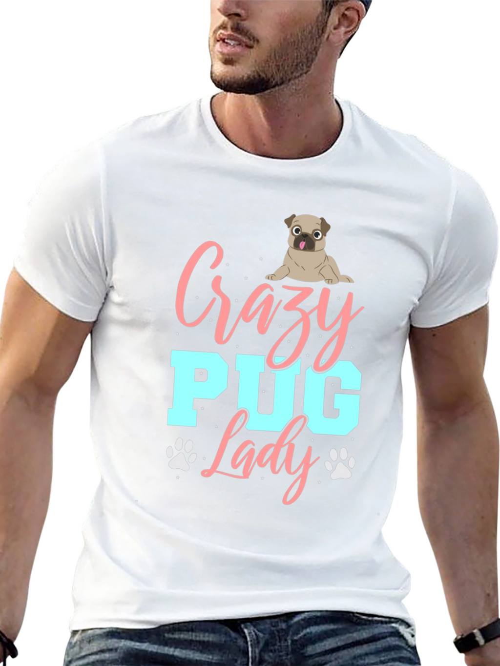 Crazy Pug Lady T-Shirt