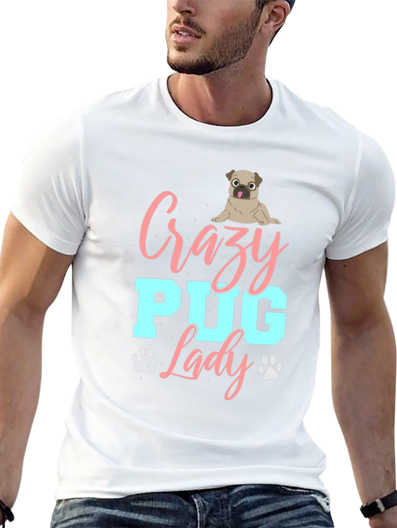 Crazy Pug Lady T-Shirt