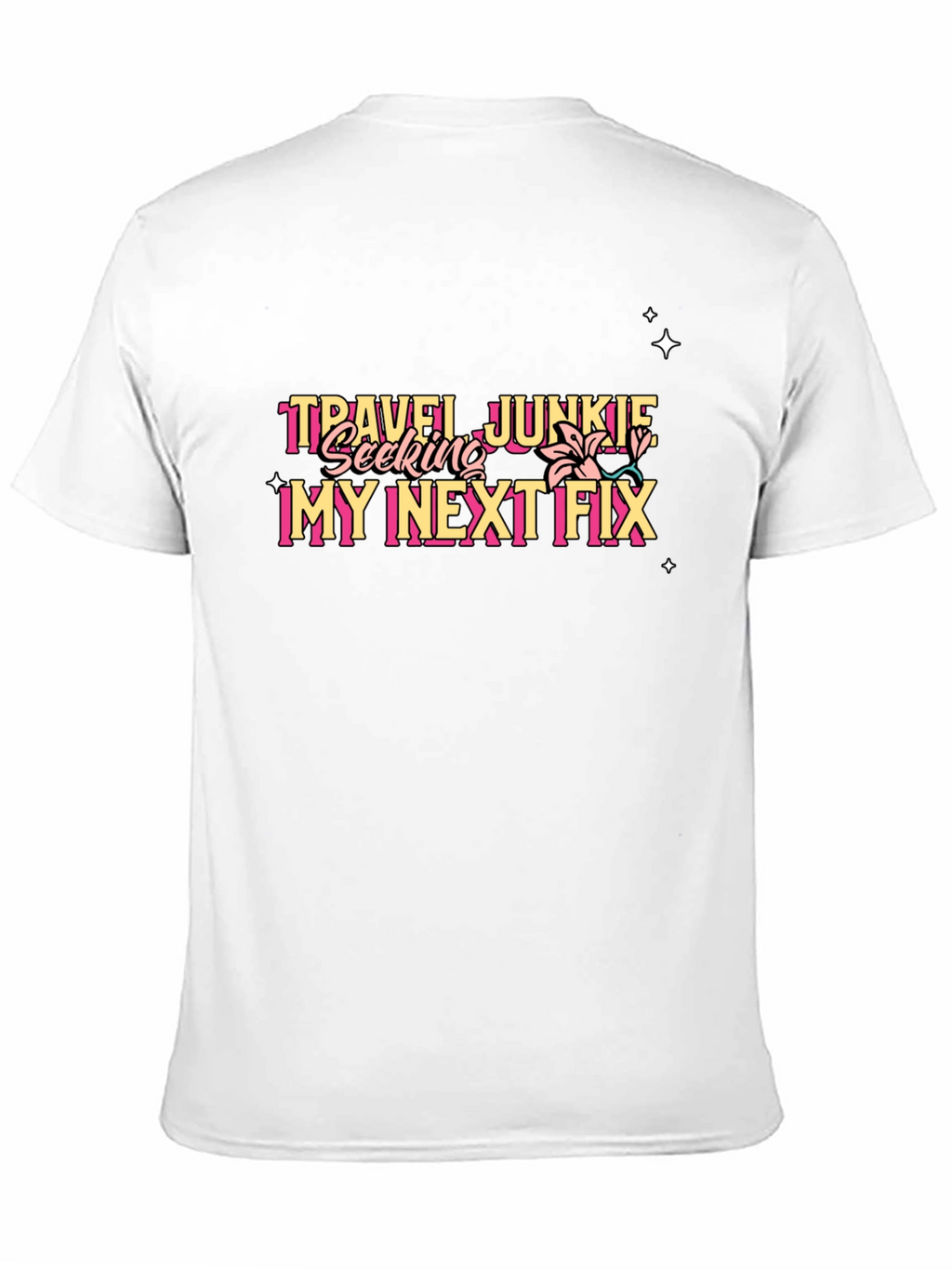 Travel Junkie Graphic Tee - Black Unisex T-Shirt