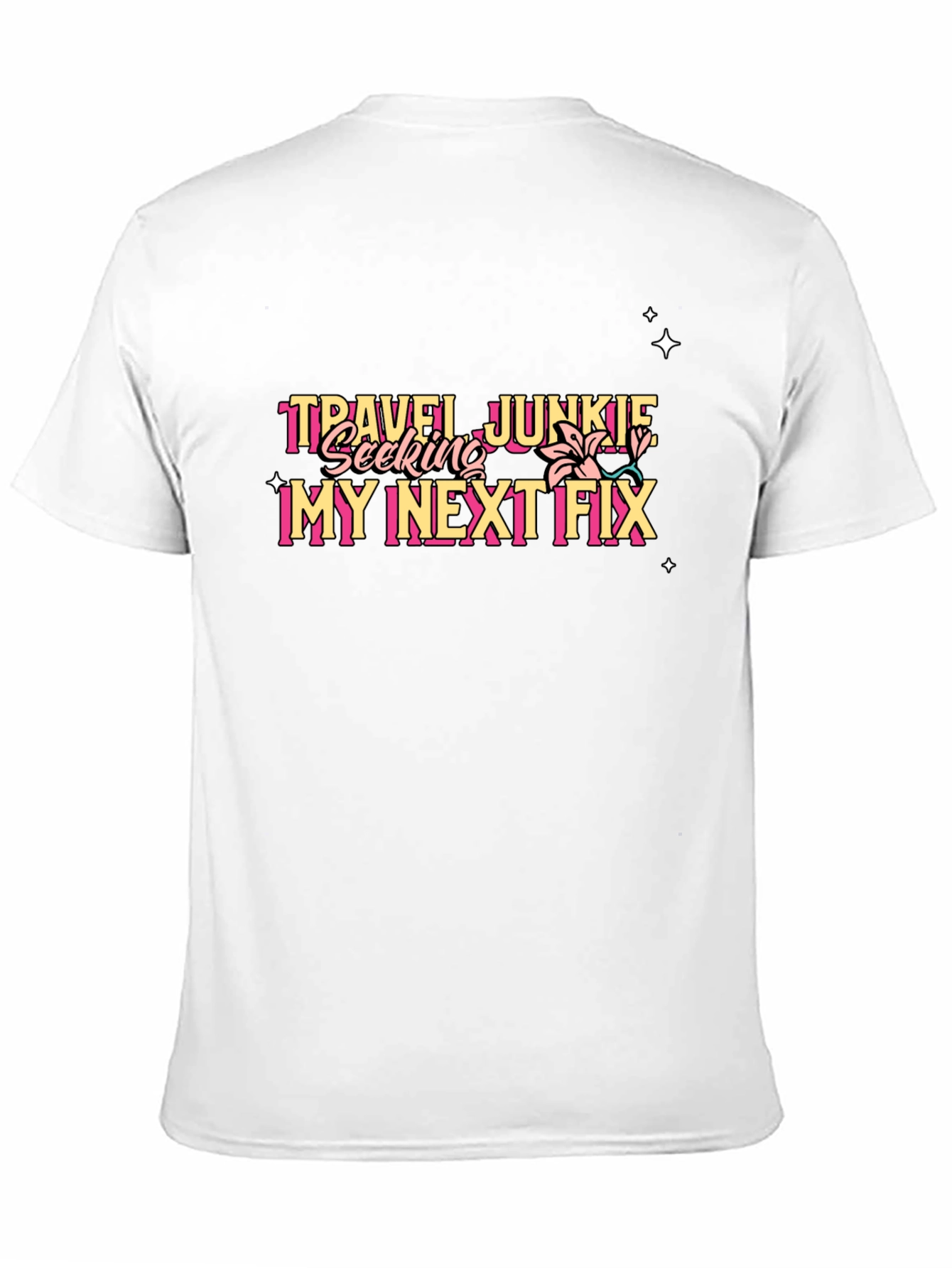 Travel Junkie Graphic Tee - Black Unisex T-Shirt