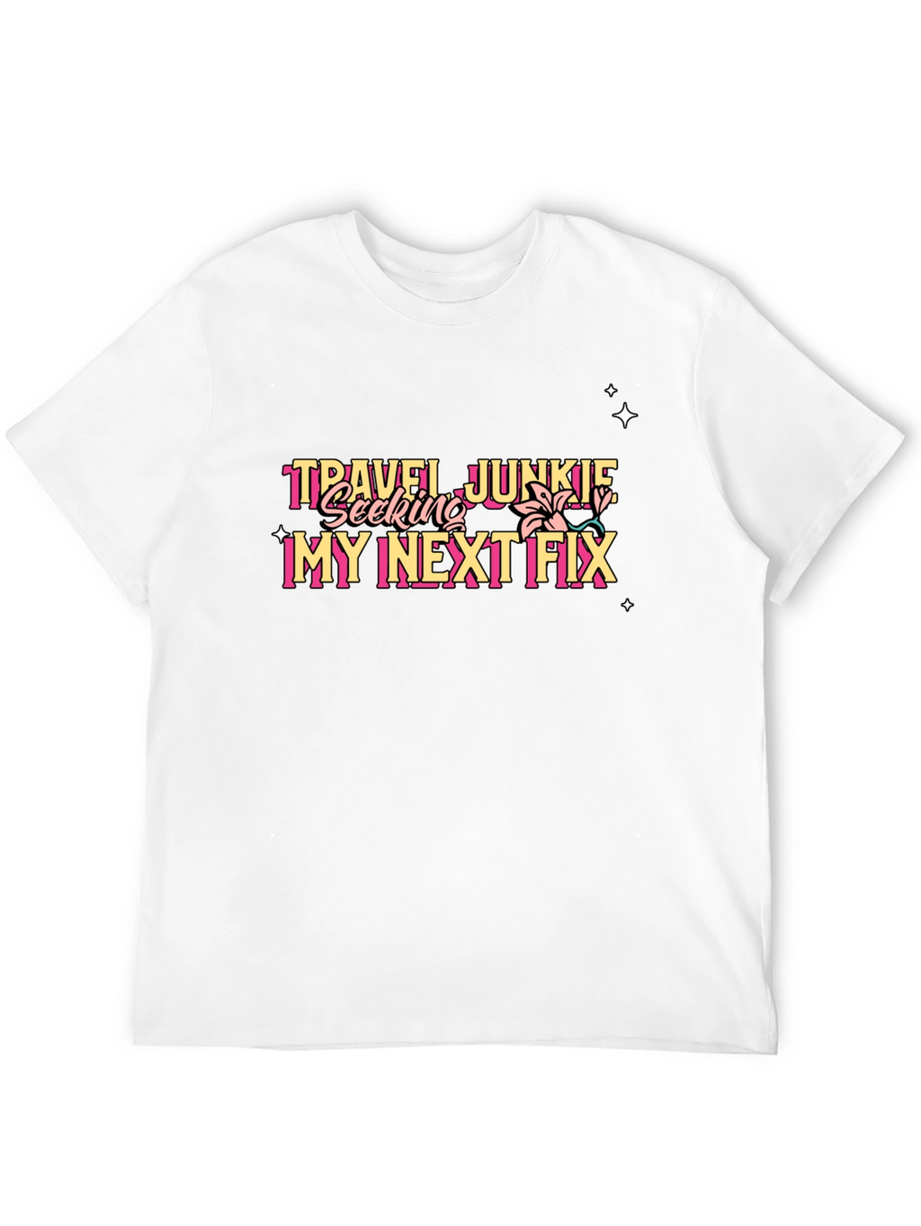 Travel Junkie Graphic Tee - Black Unisex T-Shirt