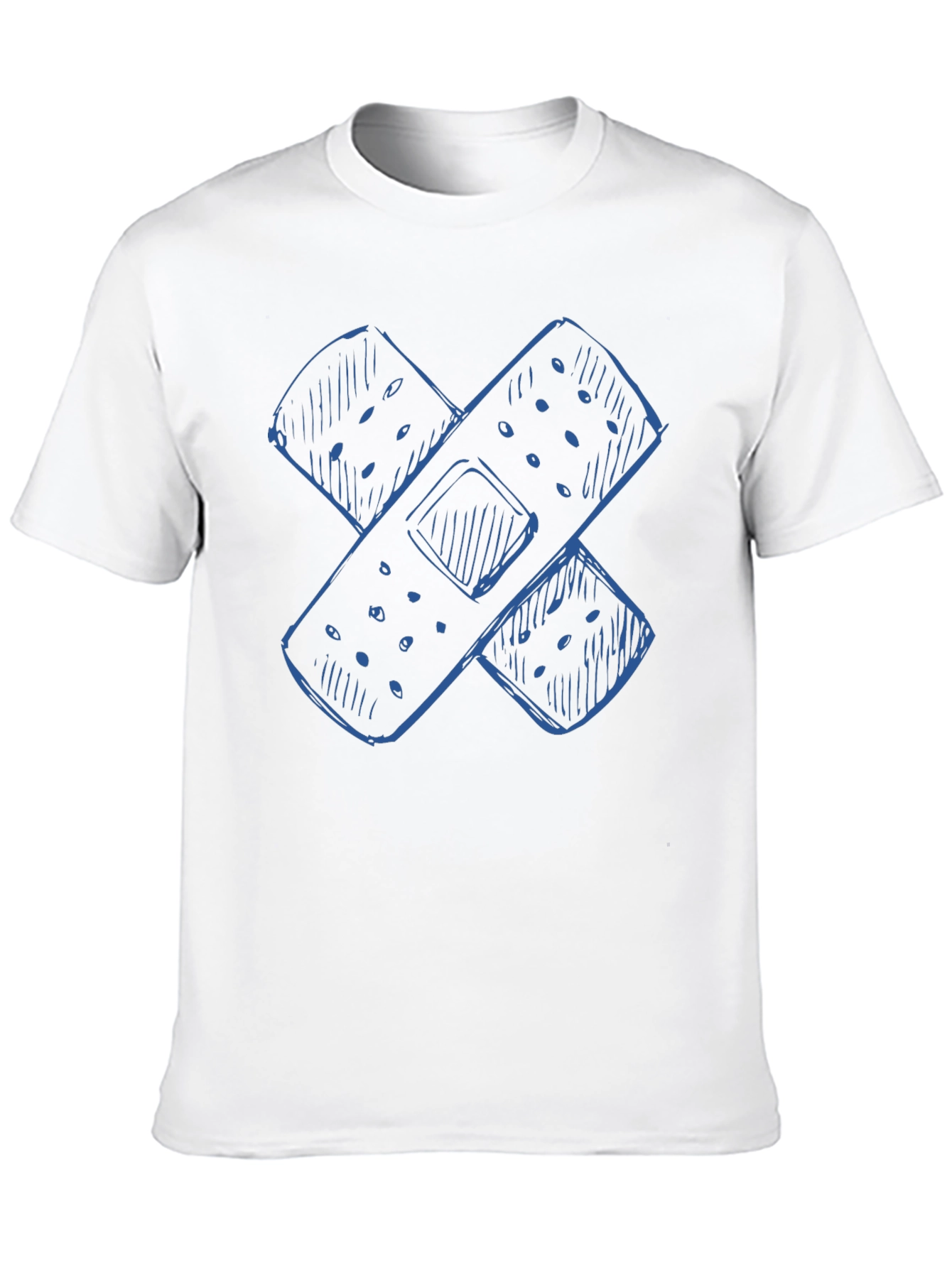 Bandage Sketch Graphic Tee - Casual Comfort