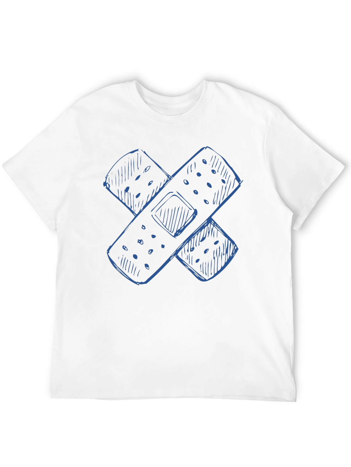 Bandage Sketch Graphic Tee - Casual Comfort