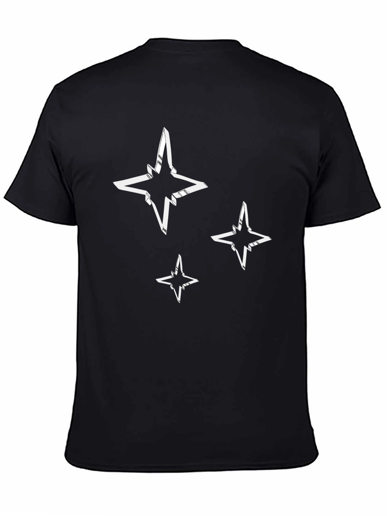 Abstract Star Graphic Tee - Mens Black T-Shirt