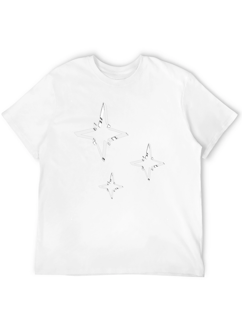 Abstract Star Graphic Tee - Mens Black T-Shirt