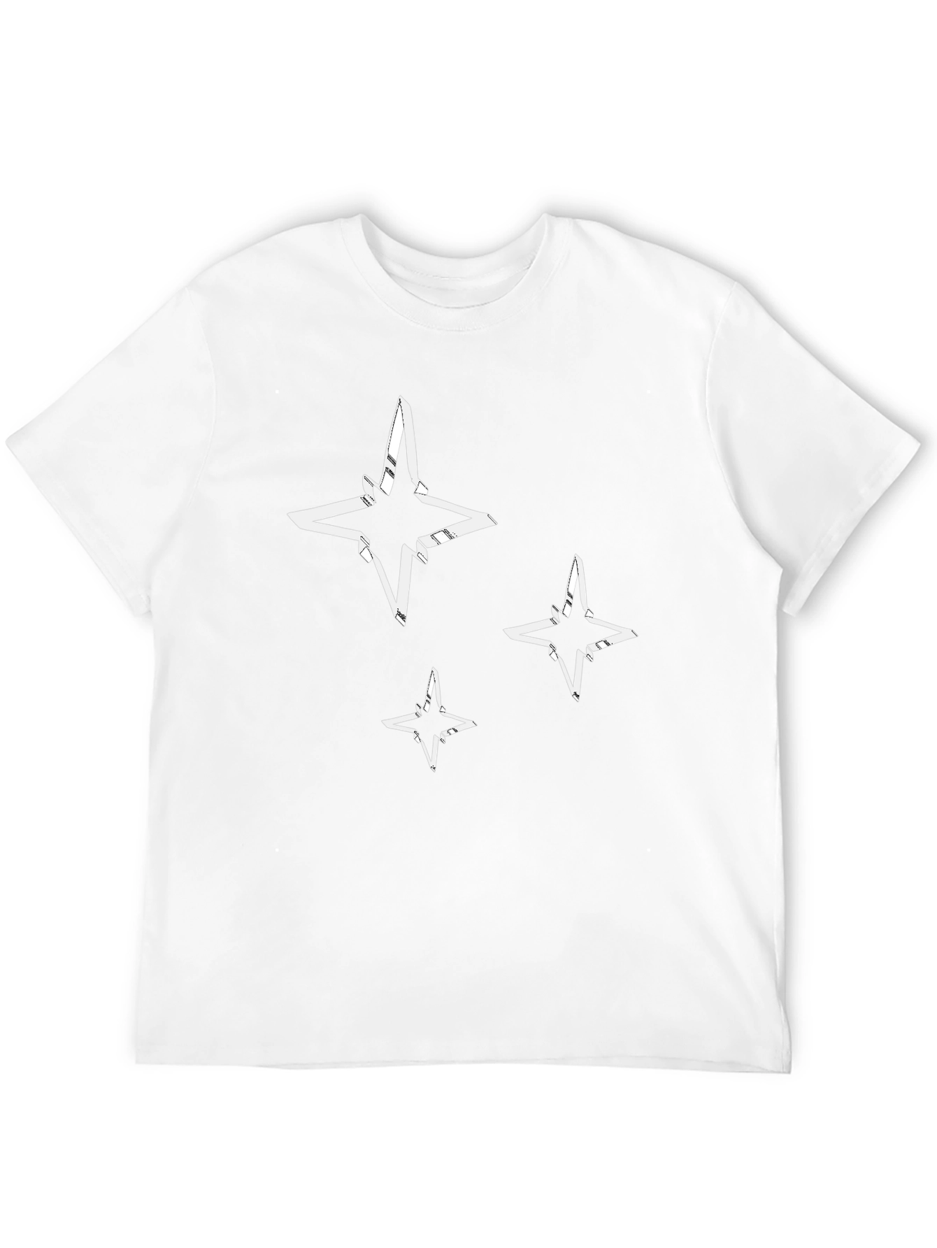 Abstract Star Graphic Tee - Mens Black T-Shirt