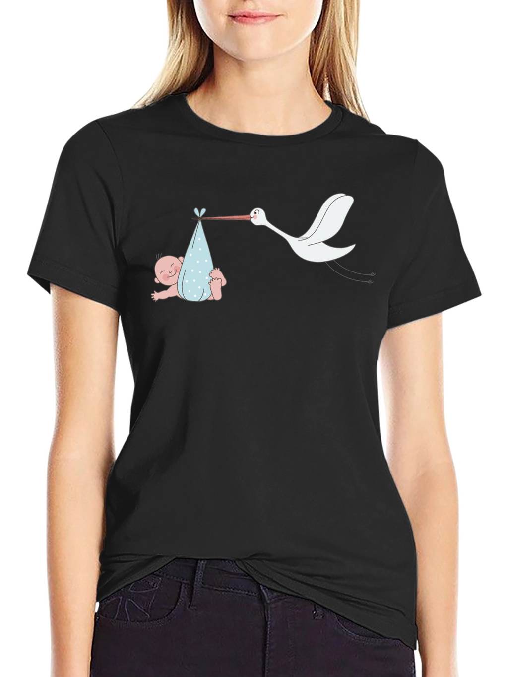 Stork Delivery Graphic T-Shirt