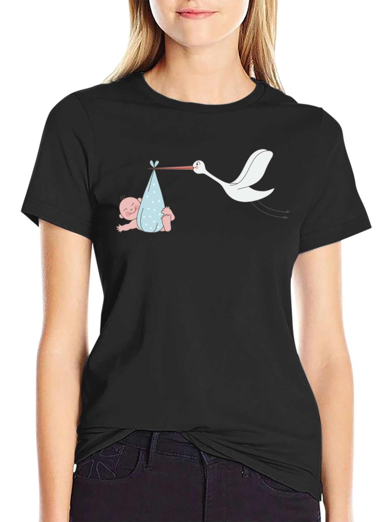 Stork Delivery Graphic T-Shirt