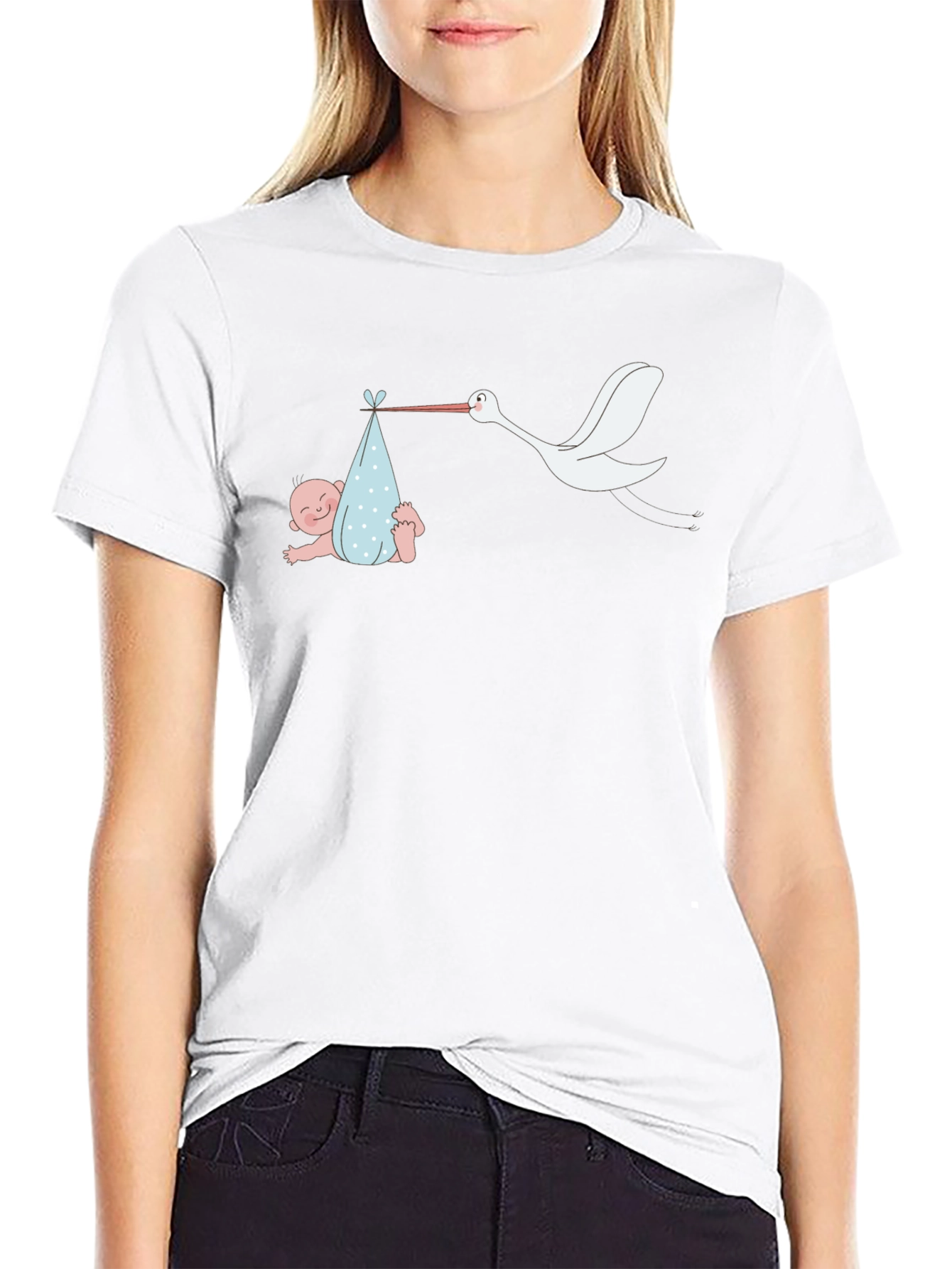 Stork Delivery Graphic T-Shirt