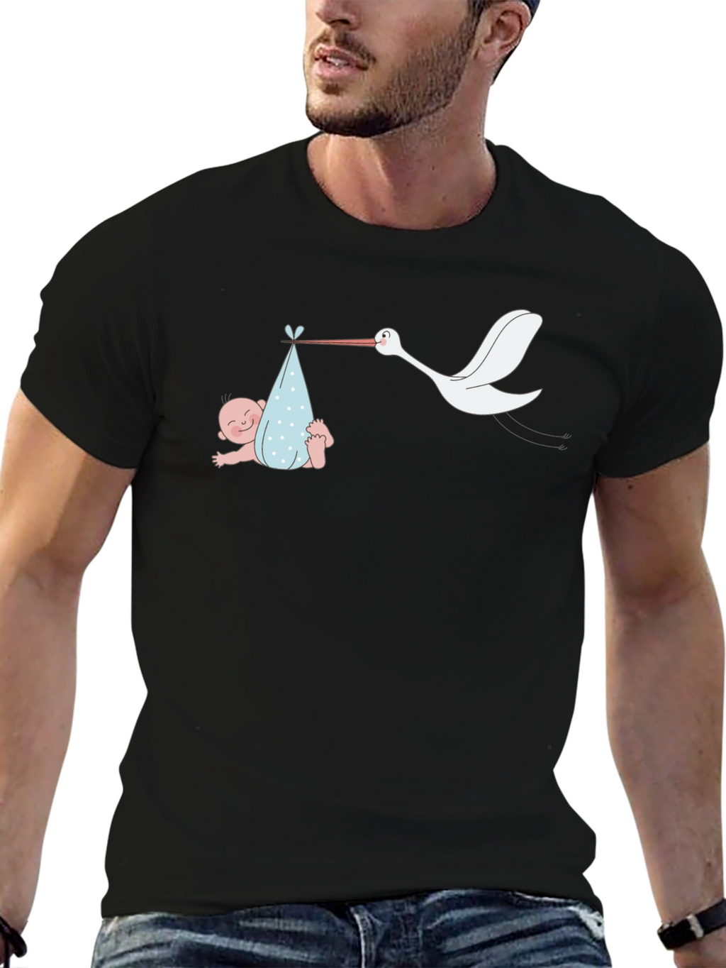 Stork Delivery Graphic T-Shirt