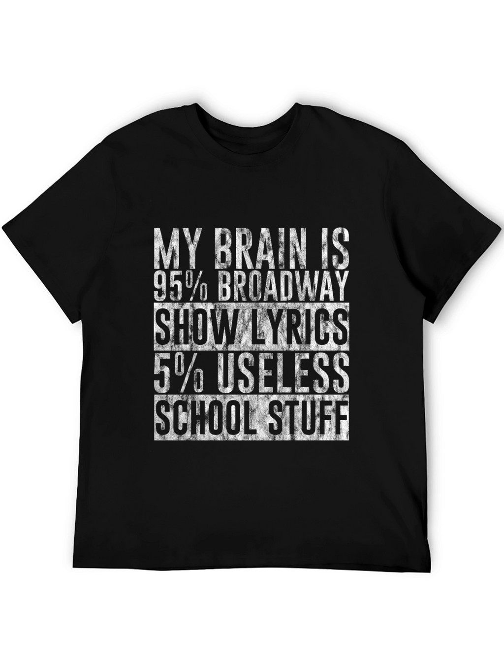 Broadway Show Lyrics T-Shirt Funny Theater Fan Tee