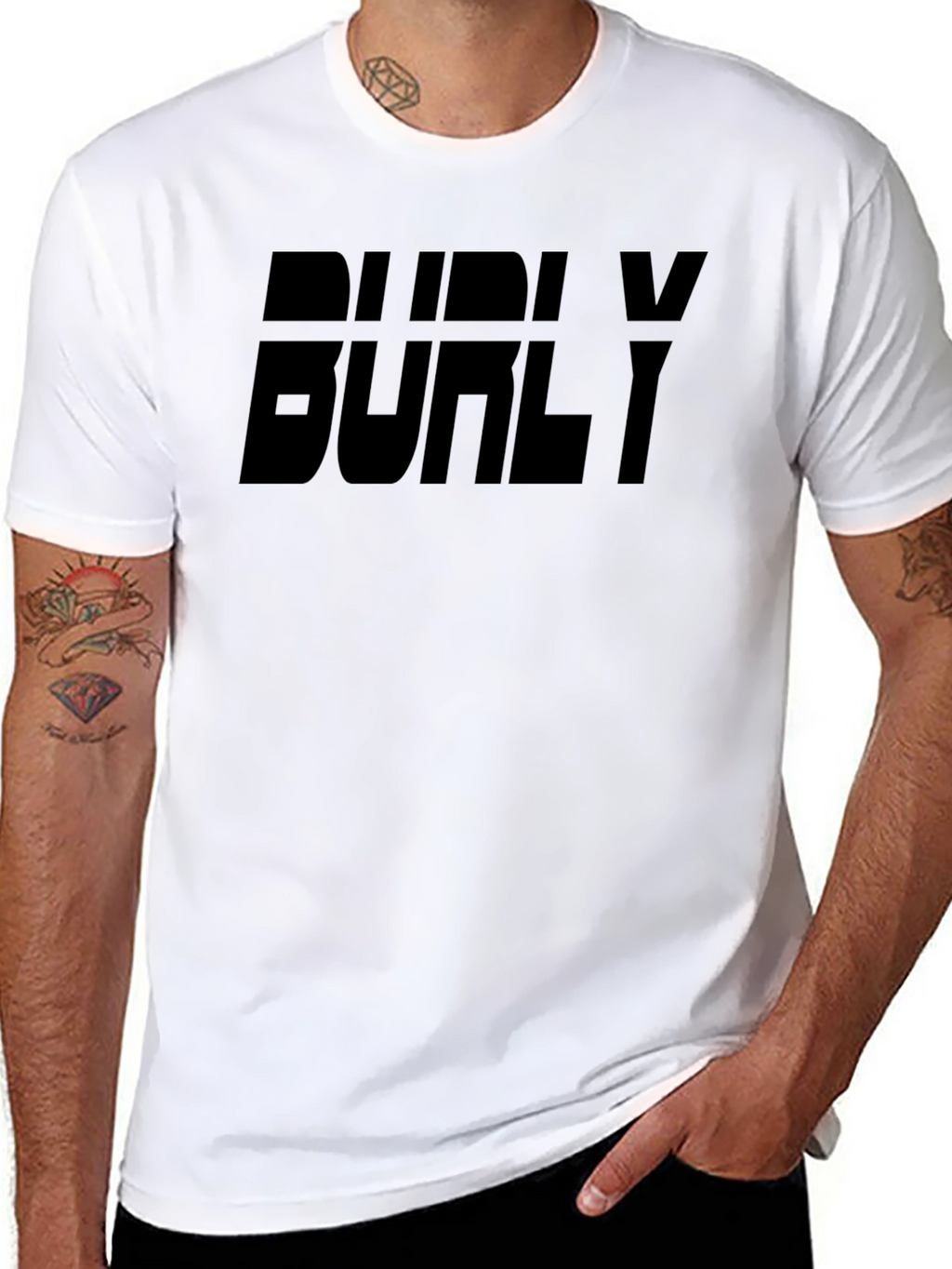 Burly Graphic Print Black T-Shirt