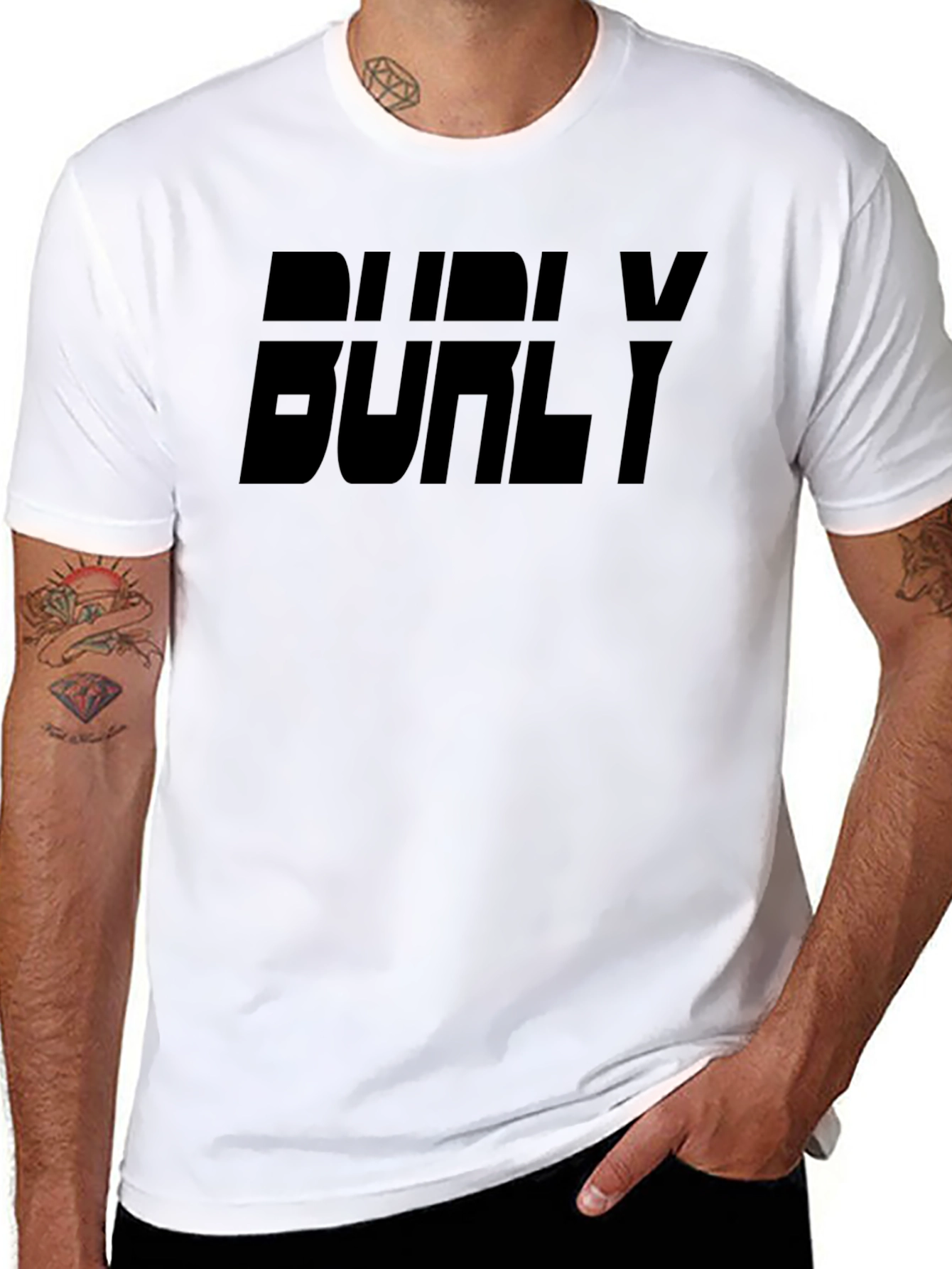 Burly Graphic Print Black T-Shirt
