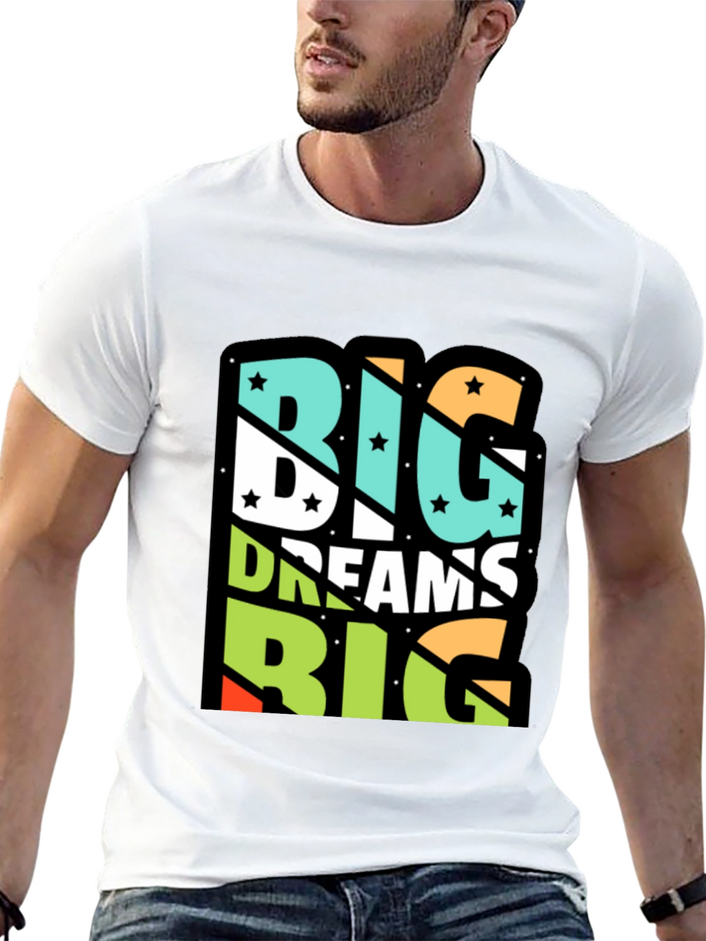Big Dreams Graphic Tee - Unisex Black Cotton T-Shirt
