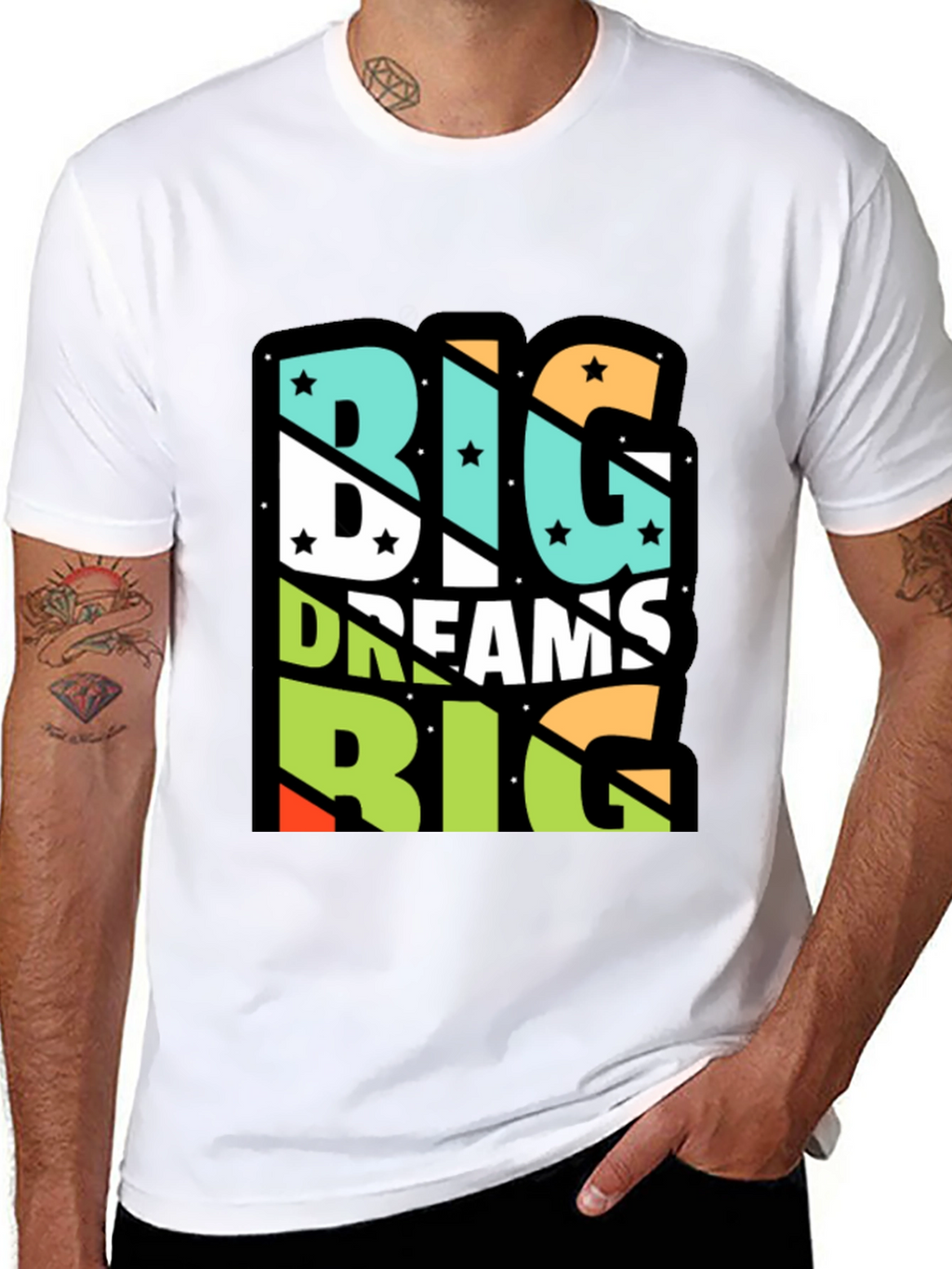 Big Dreams Graphic Tee - Unisex Black Cotton T-Shirt