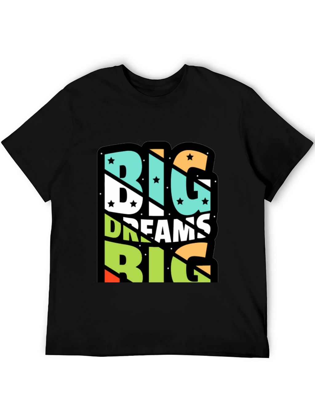 Big Dreams Graphic Tee - Unisex Black Cotton T-Shirt