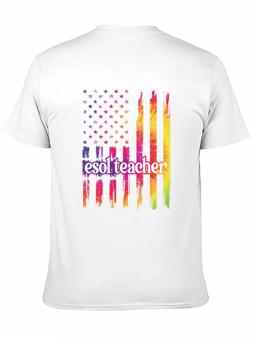 ESOL Teacher Patriotic Flag T-Shirt
