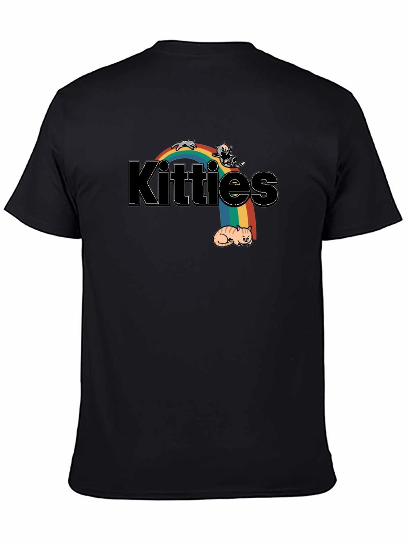 Kitties Rainbow Graphic T-Shirt - Cute Cat Lover Tee