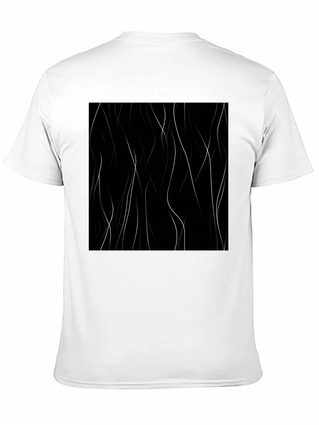 Abstract Lines Black T-Shirt