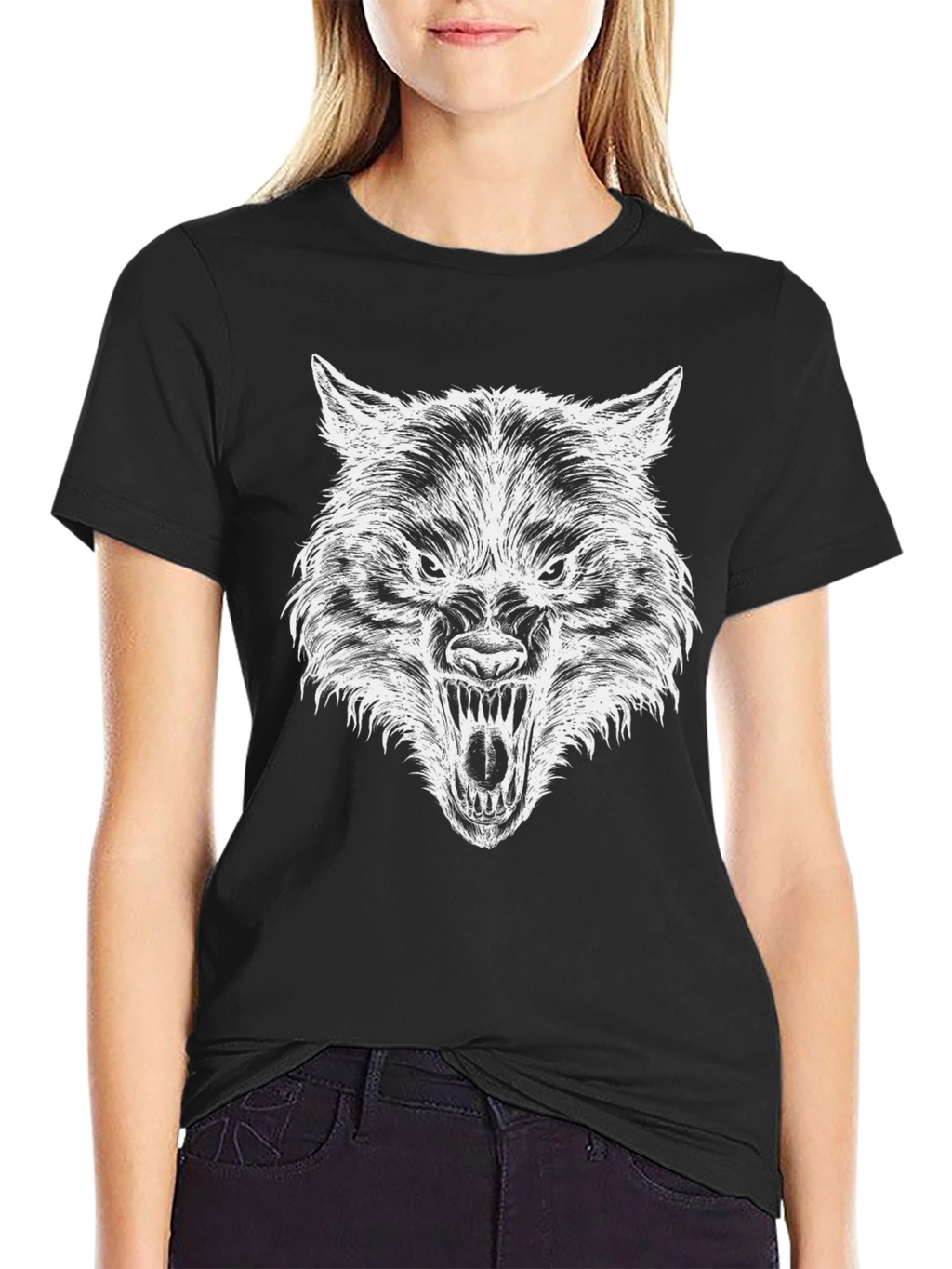 Black Wolf Graphic T-Shirt