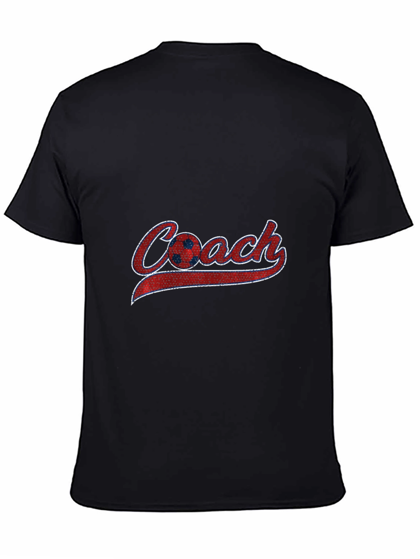 Soccer Coach Graphic Tee - Black Cotton T-Shirt