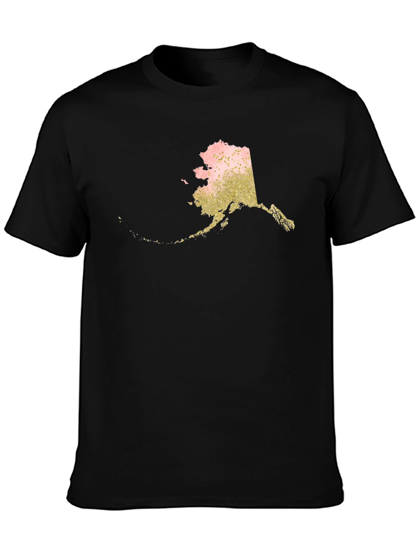 Alaska State Graphic Print Tee - Black