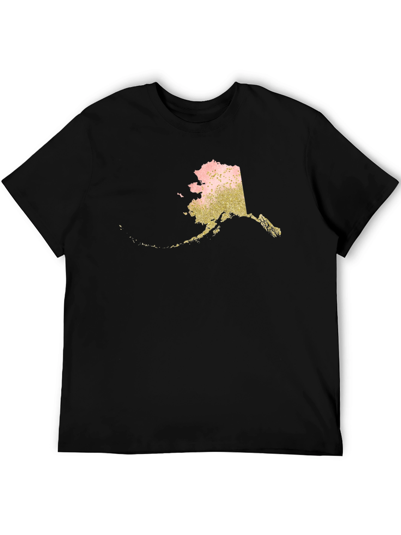 Alaska State Graphic Print Tee - Black