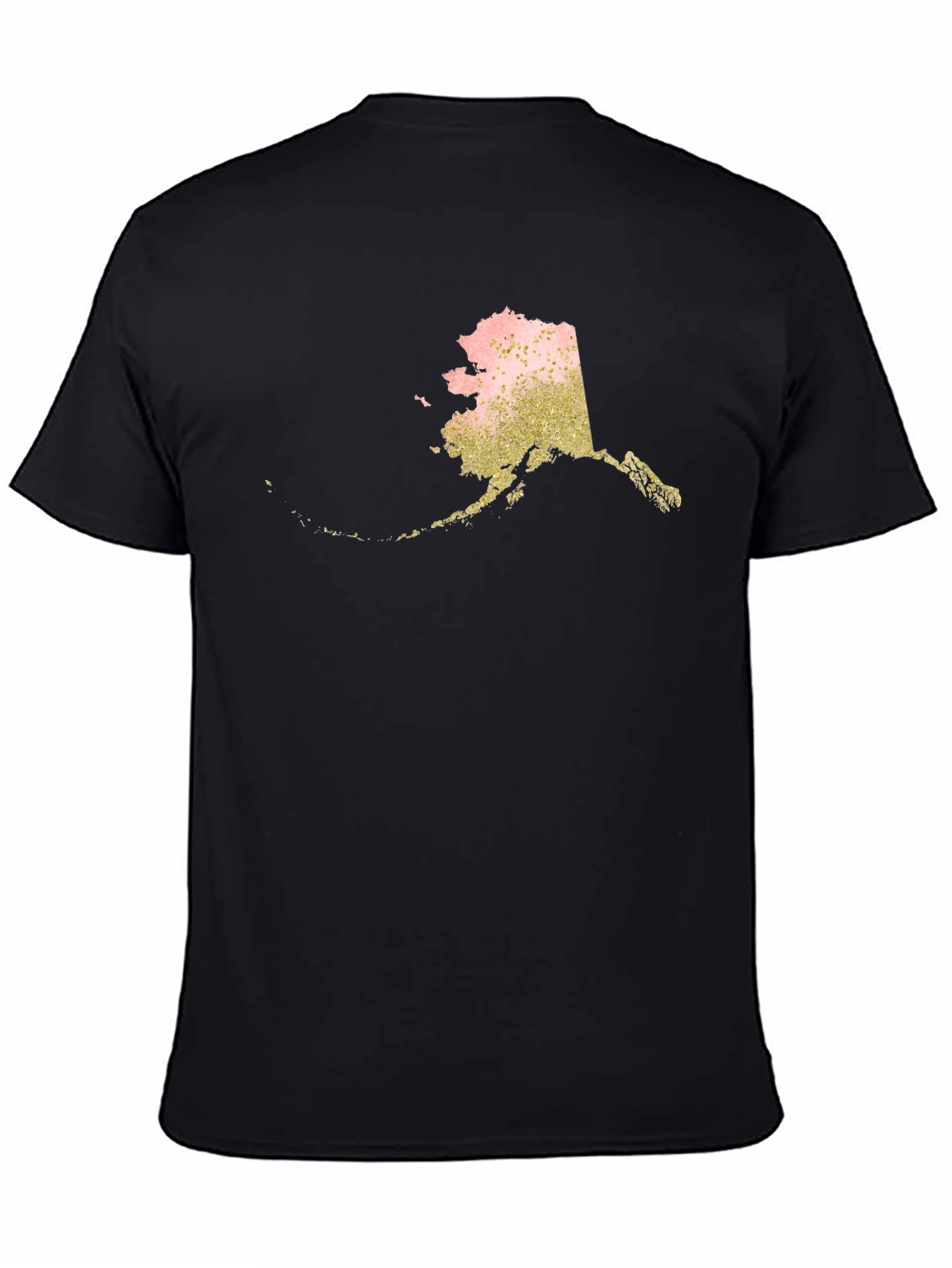 Alaska State Graphic Print Tee - Black