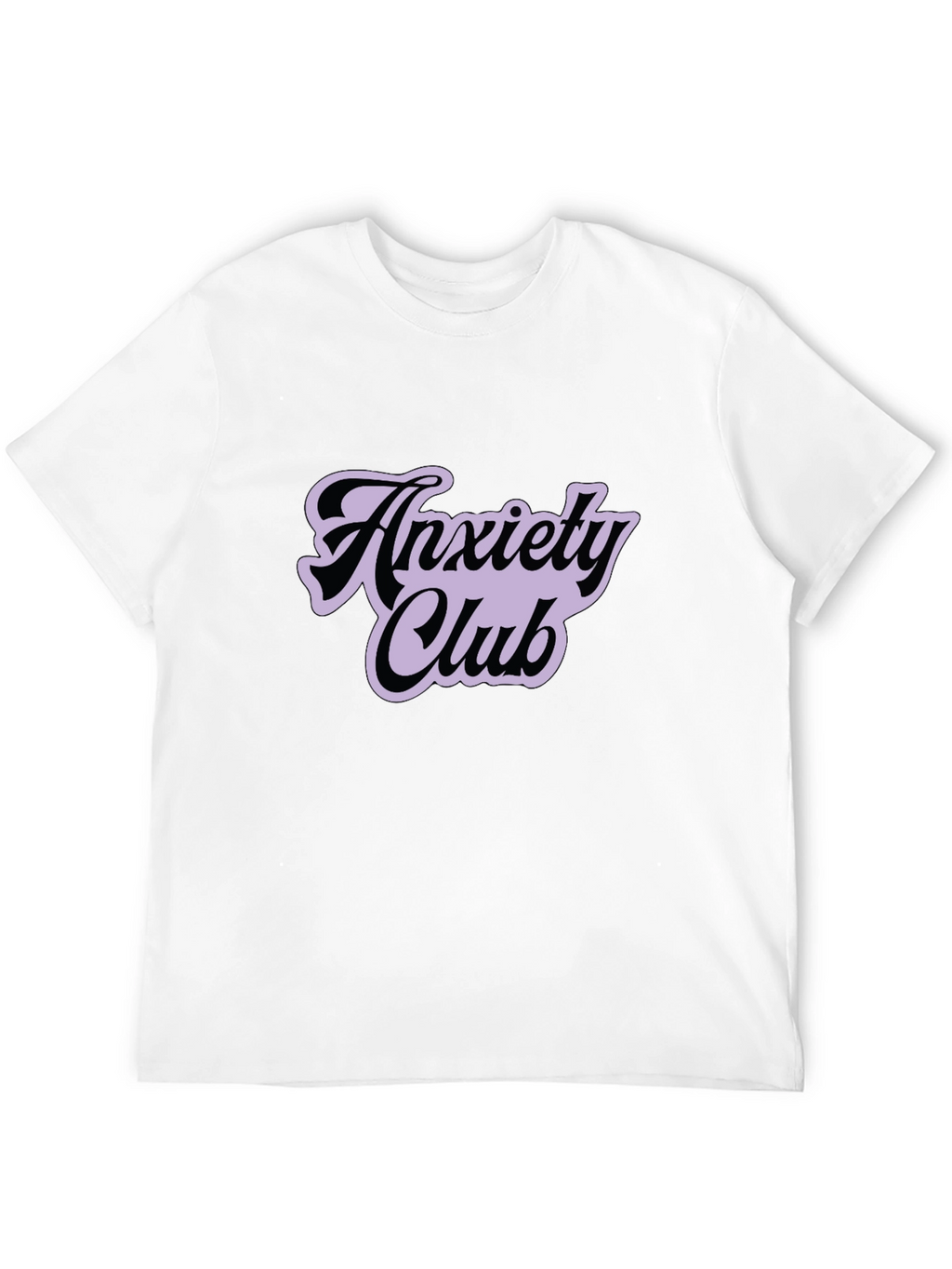 Anxiety Club Graphic Tee - Black Casual T-Shirt