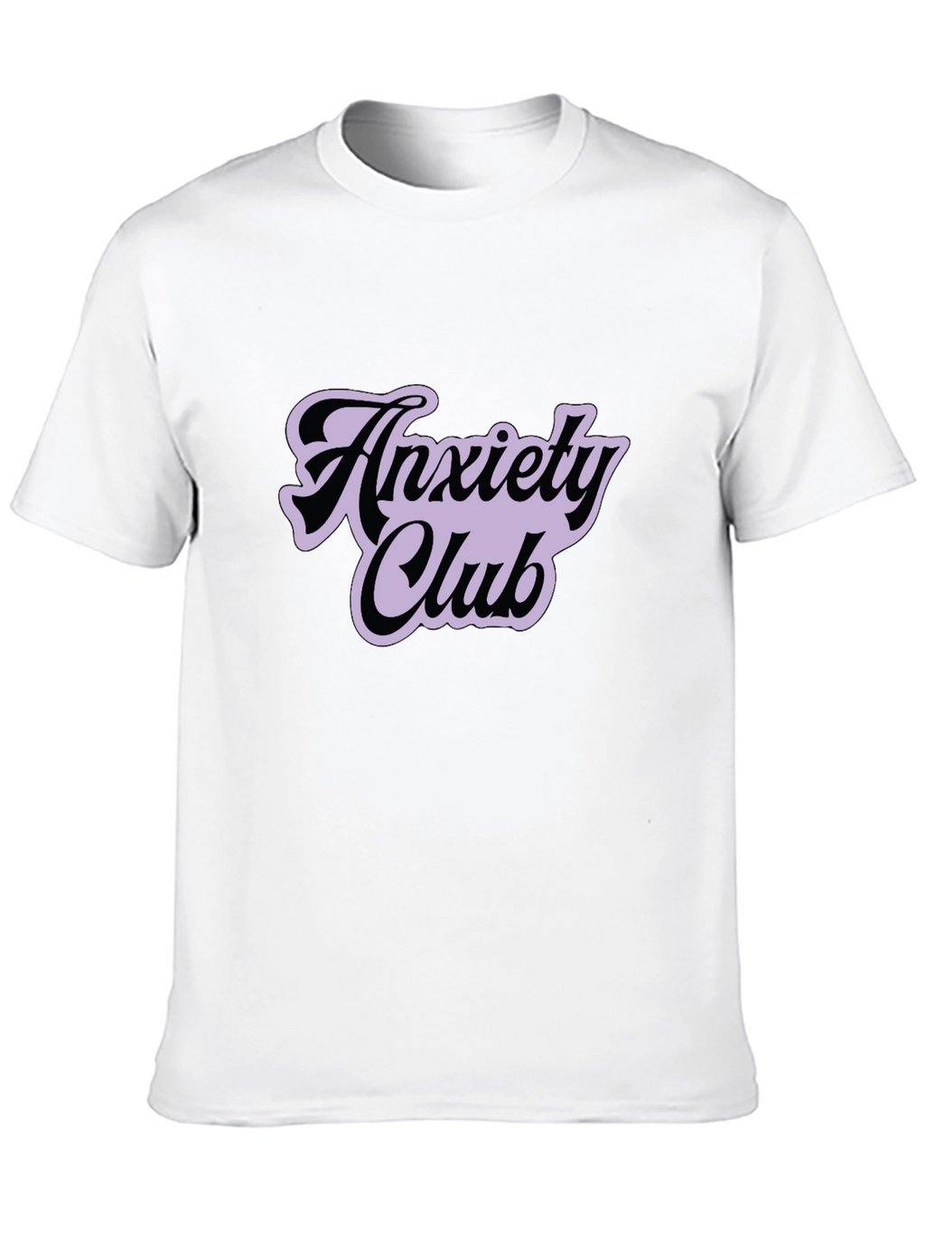 Anxiety Club Graphic Tee - Black Casual T-Shirt