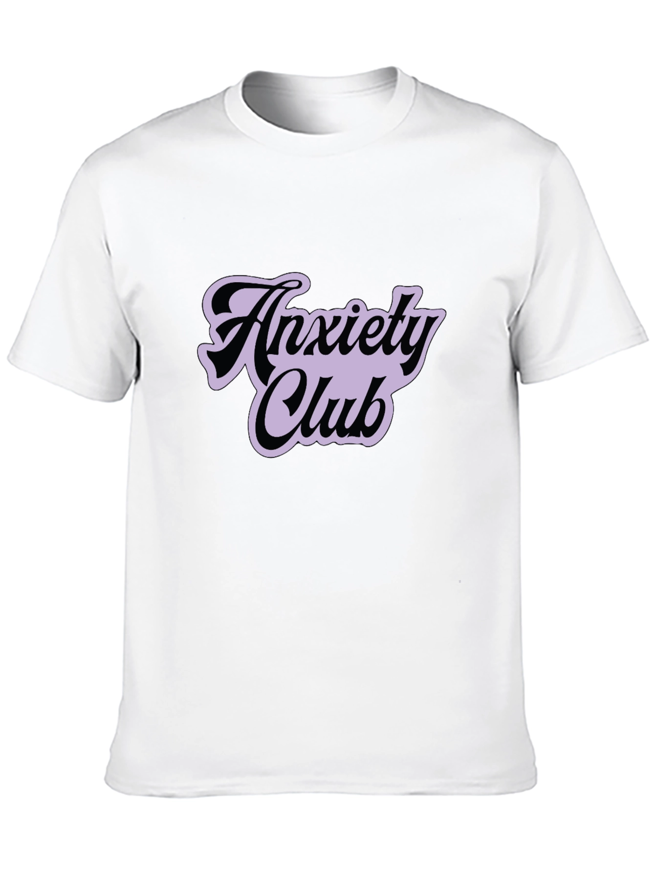 Anxiety Club Graphic Tee - Black Casual T-Shirt